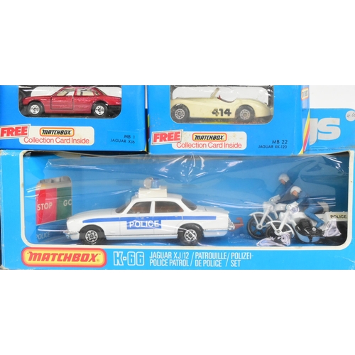 177 - Diecast - a collection of vintage Matchbox diecast model cars to include; SuperKings Jaguar Police P... 