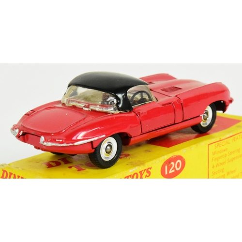 179 - Diecast - an original vintage Dinky Toys boxed diecast model No. 120 Jaguar E Type with detachable h... 