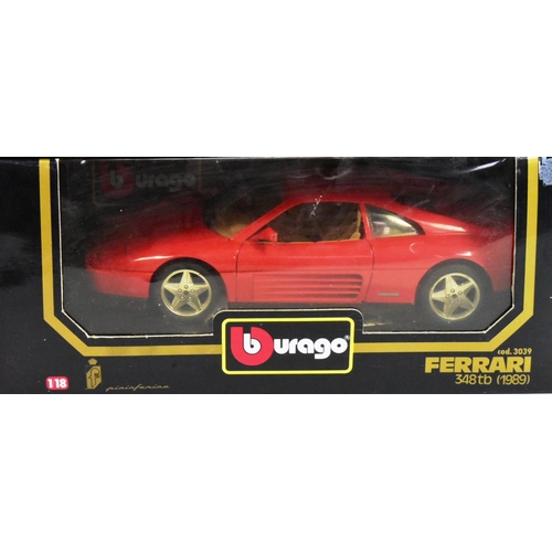 182 - Diecast - A collection of x6 1/8 scale model cars from various makers, such as Polistil, Maisto and ... 