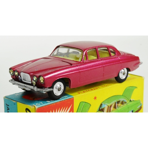 188 - Diecast - an original vintage Corgi Toys boxed diecast model No. 238 Jaguar Mark X. Metallic red bod... 