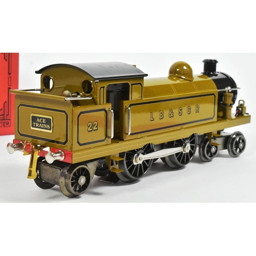 20 - Model Railway - a vintage Ace Trains O gauge trainset electric locomotive, no. E/2LBSCR 4-4-2 in oli... 