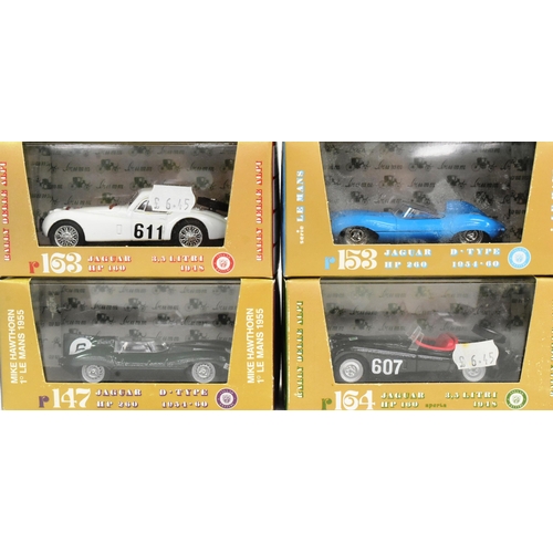 201 - Diecast - a collection of vintage Brumm made (Italy) 1/43 scale boxed diecast model Jaguar. Largely ... 