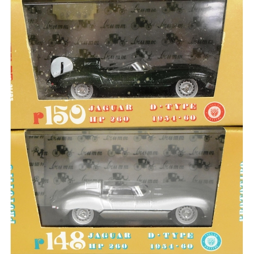 201 - Diecast - a collection of vintage Brumm made (Italy) 1/43 scale boxed diecast model Jaguar. Largely ... 