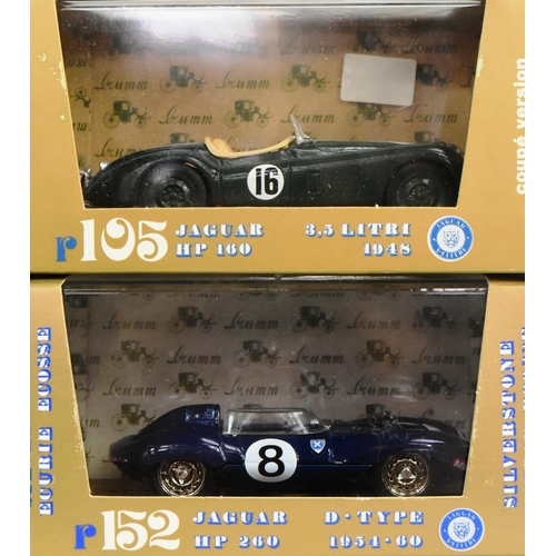 201 - Diecast - a collection of vintage Brumm made (Italy) 1/43 scale boxed diecast model Jaguar. Largely ... 