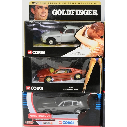 208 - Diecast - a collection of x9 James Bond 007 diecast model cars comprising x7 Corgi examples together... 