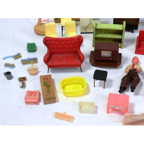 220 - Doll's House Furniture - a large quantity of assorted scale vintage Dolls House furniture. Various d... 