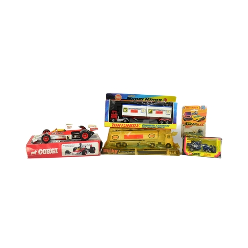 228 - Diecast - a collection of x5 assorted vintage diecast models comprising Corgi 191 Texaco Marlboro Mc... 