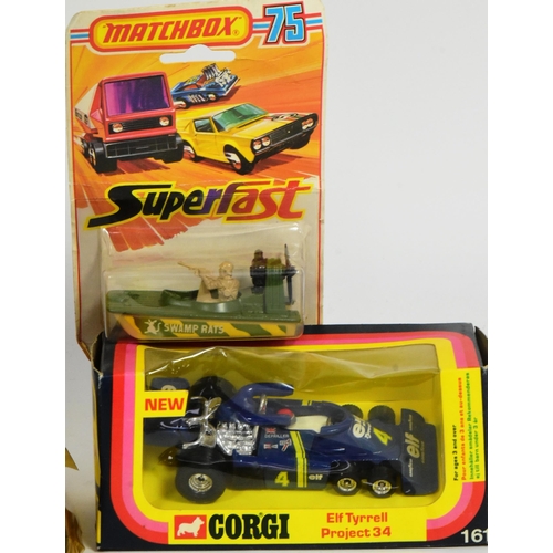 228 - Diecast - a collection of x5 assorted vintage diecast models comprising Corgi 191 Texaco Marlboro Mc... 