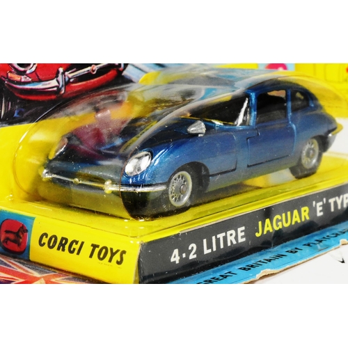 23 - Diecast - an original vintage Corgi Toys diecast model No. 335 4.2 Litre Jaguar E Type 2+2. Model ap... 