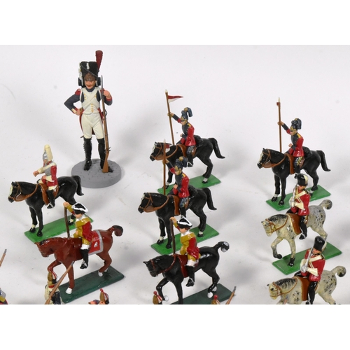 231 - A large collection of assorted hand painted metal toy soldiers to include; Highland Pipers, French C... 