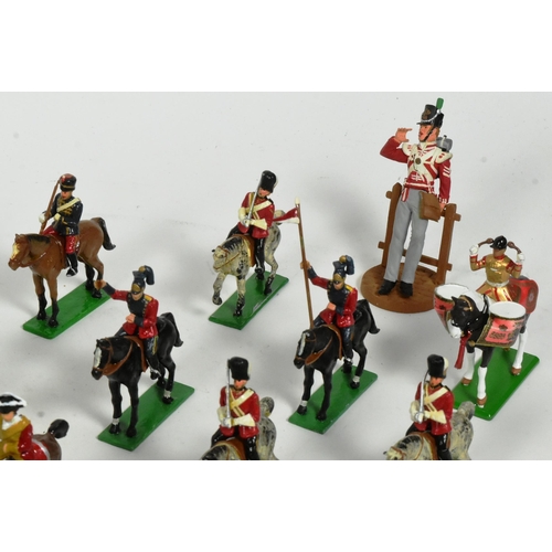 231 - A large collection of assorted hand painted metal toy soldiers to include; Highland Pipers, French C... 