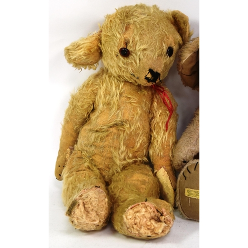 235 - Teddy Bears - x2 vintage Merrythought soft toy teddy bears comprising Mr Cheeky bear with makers lab... 