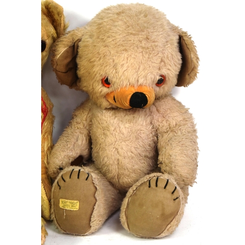 235 - Teddy Bears - x2 vintage Merrythought soft toy teddy bears comprising Mr Cheeky bear with makers lab... 