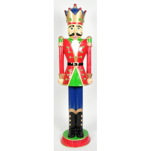 241 - Norbert The Nutcracker - a large 3ft resin nut cracker figurine with LED lights built into the jacke... 