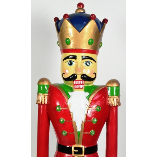 241 - Norbert The Nutcracker - a large 3ft resin nut cracker figurine with LED lights built into the jacke... 