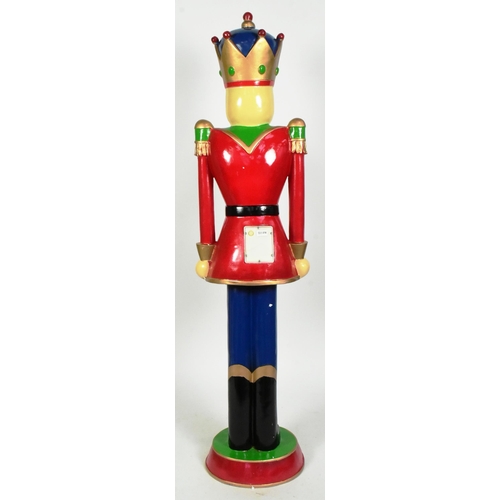 241 - Norbert The Nutcracker - a large 3ft resin nut cracker figurine with LED lights built into the jacke... 