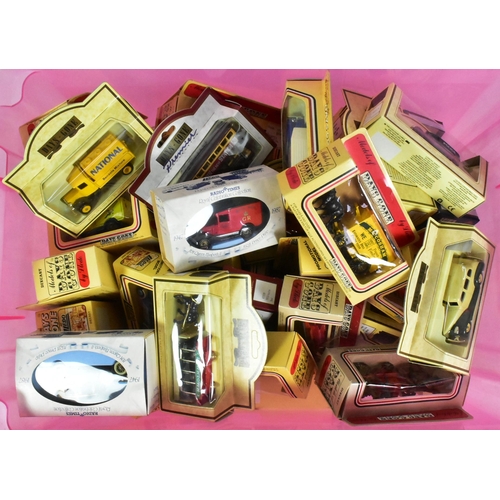 258 - Diecast - a collection of x50 Lledo made boxed diecast model cars. Assorted vintage classic cars, ha... 