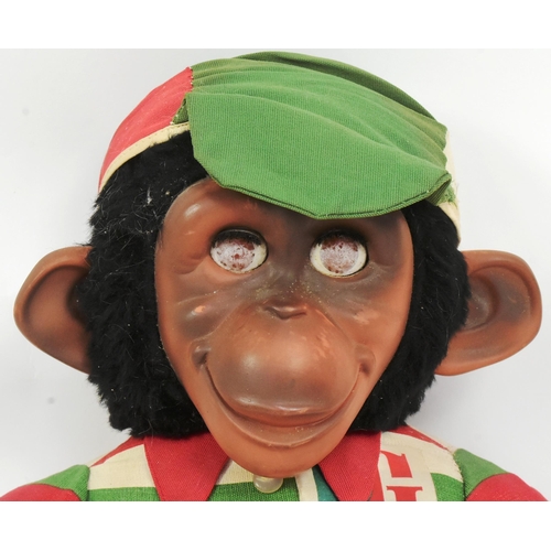 265 - Teddy Bears - a vintage 1970s Cyril The PG Tips Jacko Monkey with blinking eyes, rubber hands and fe... 