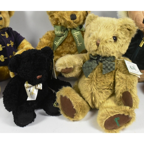 267 - Teddy Bears - a collection of x5 original Harrods soft toy teddy bears comprising; 100 Year Teddy An... 