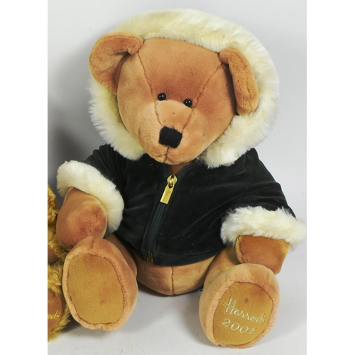 267 - Teddy Bears - a collection of x5 original Harrods soft toy teddy bears comprising; 100 Year Teddy An... 