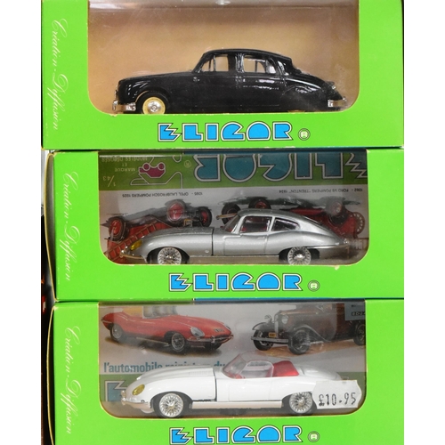 294 - Diecast - a collection ofx10 vintage Corgi and Eligor 1/43 (France) diecast models. All models of Ja... 