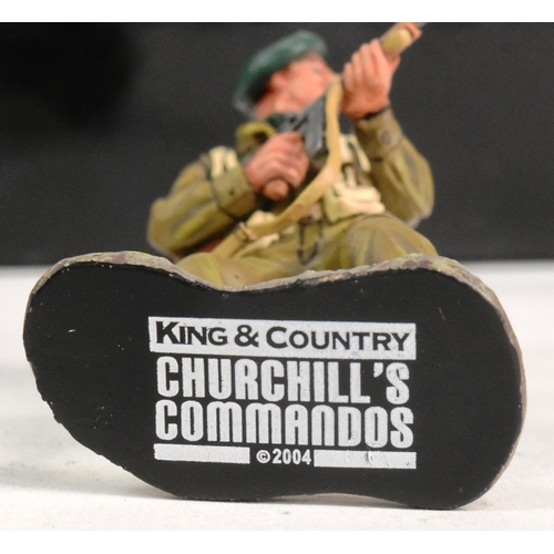 295 - King & Country - x4 original hand painted 1/30 scale soldier figurines ' Churchills Commandos '. Hig... 