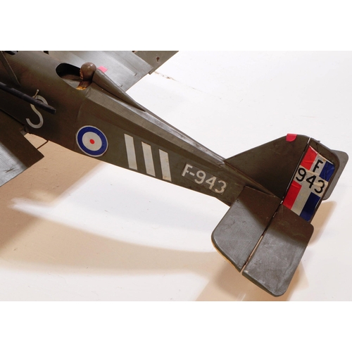 299 - Radio Controlled Plane - a vintage model RC plane fuselage and wings. Fitted with front propellers a... 