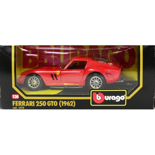 301 - Diecast - x2 Burago 1/24 scale diecast model cars comprising Mercedes-Benz 300SL (1954) and Ferrari ... 