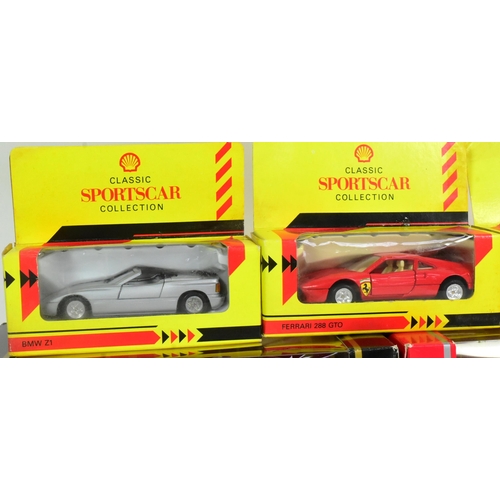 301 - Diecast - x2 Burago 1/24 scale diecast model cars comprising Mercedes-Benz 300SL (1954) and Ferrari ... 