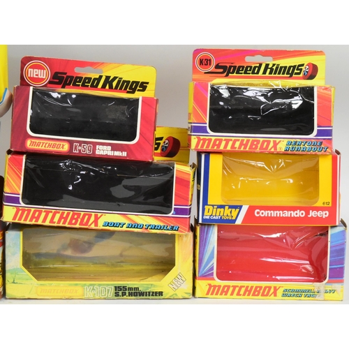 310 - Diecast - a collection of vintage Matchbox EMPTY diecast boxes to include Matchbox Speedkings, Battl... 