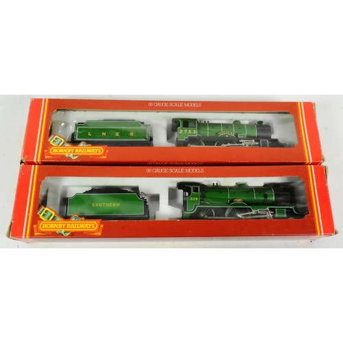 312 - Model Railway - x2 Hornby OO gauge model railway trainset locomotive engines comprising; R380 School... 