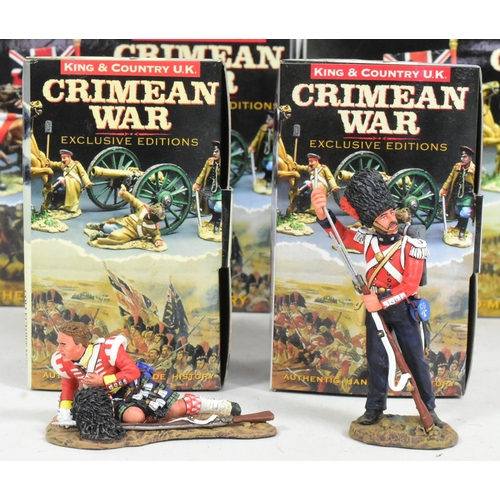 332 - Model Soldiers - x4 boxed King & Country Crimean War 1/30 scale hand painted metal soldier figurines... 