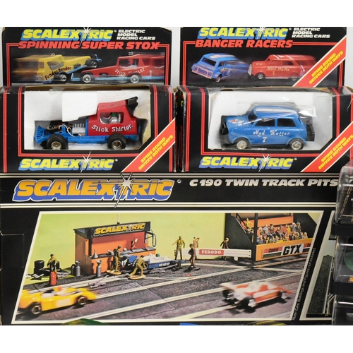 342 - Scalextric - a collection of vintage Hornby Scalextric slot car racing cars and accessories to inclu... 