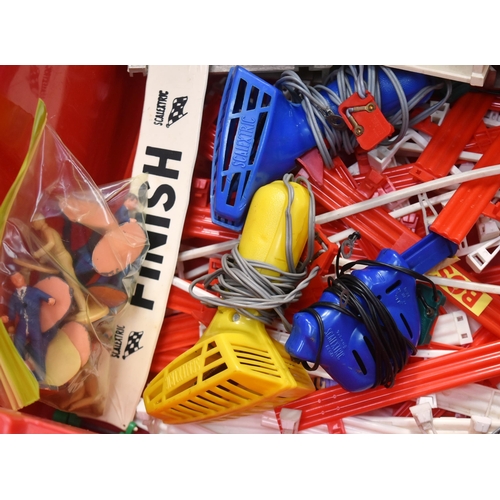 343 - Scalextric - two boxes of vintage Hornby Scalextric track together with track side accessory pieces ... 