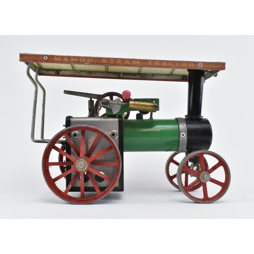 350 - Mamod - a vintage Mamod Steam Tractor model TEA1 together with an open wagon trailer and burner tray... 