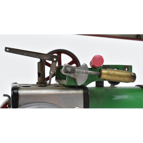 350 - Mamod - a vintage Mamod Steam Tractor model TEA1 together with an open wagon trailer and burner tray... 