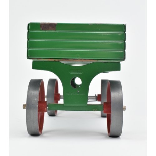 350 - Mamod - a vintage Mamod Steam Tractor model TEA1 together with an open wagon trailer and burner tray... 