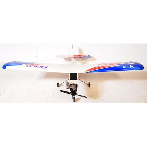 362 - Radio Controlled Plane - a vintage model RC plane fuselage and wings. Fitted with front engine, prop... 