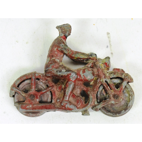 399 - Diecast - a collection of vintage motorcycle models to include a believed 1950s Benbros RAC motorcyc... 