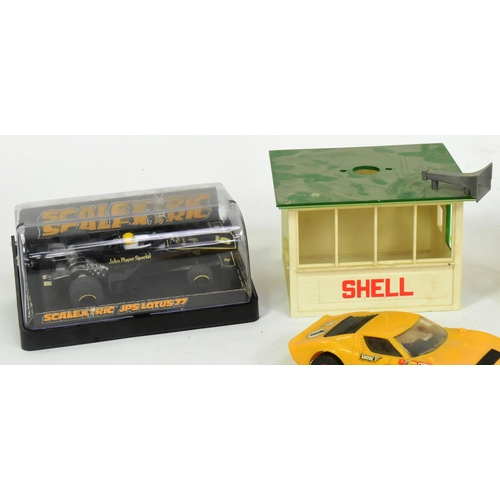 41 - Scalextric - a collection of original vintage Scalextric slot car racing cars and accessories. Cars ... 