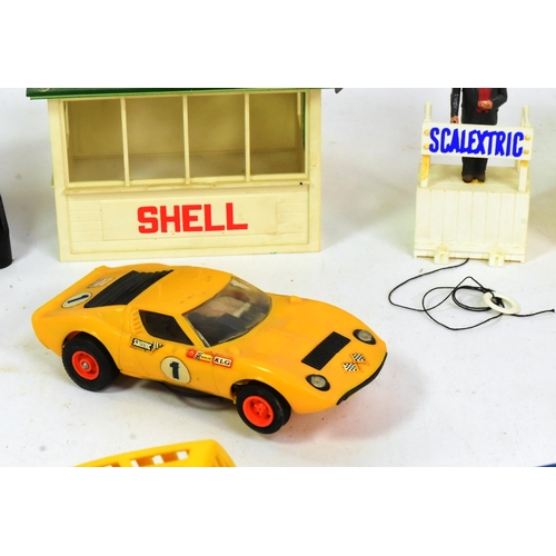 41 - Scalextric - a collection of original vintage Scalextric slot car racing cars and accessories. Cars ... 