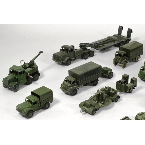 45 - Diecast - a collection of vintage Dinky Toys diecast of Military interest to include; Tank Transport... 