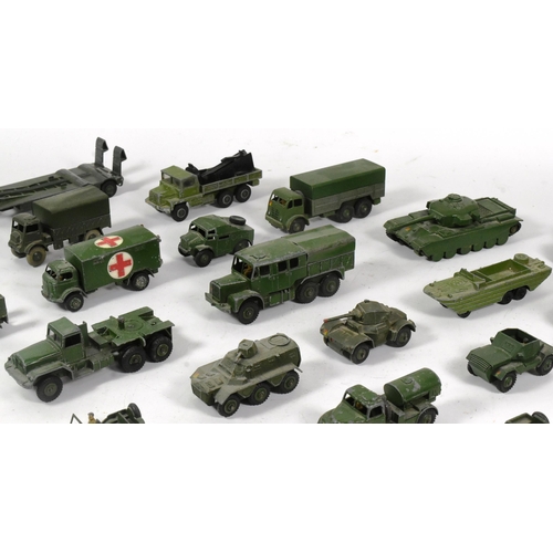 45 - Diecast - a collection of vintage Dinky Toys diecast of Military interest to include; Tank Transport... 