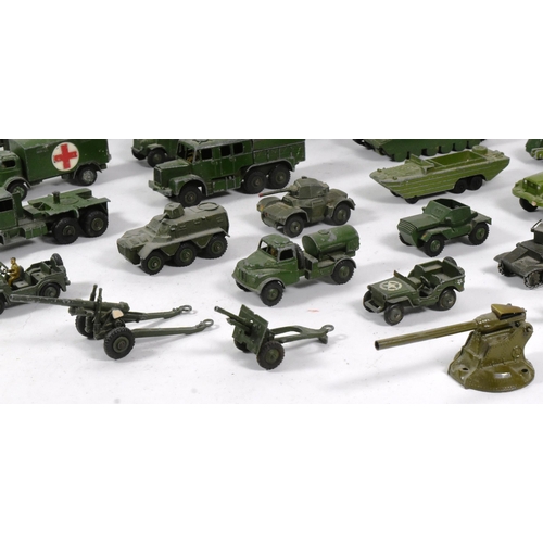 45 - Diecast - a collection of vintage Dinky Toys diecast of Military interest to include; Tank Transport... 