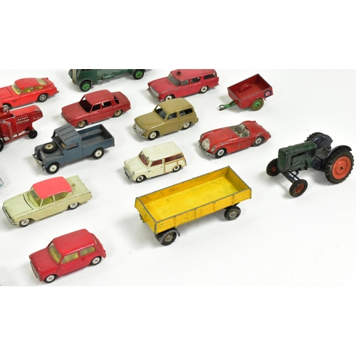 46 - Diecast - a collection of assorted military vehicles and cars, mostly Dinky and Corgi. To include: a... 