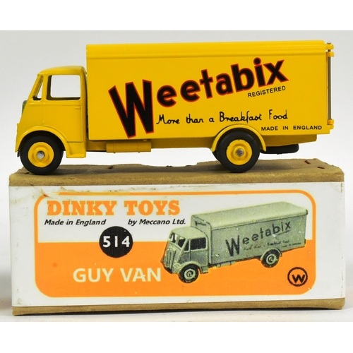 73 - Diecast - x2 vintage Dinky Toys diecast Guy Van 514 models with advertising decals comprising Slumbe... 