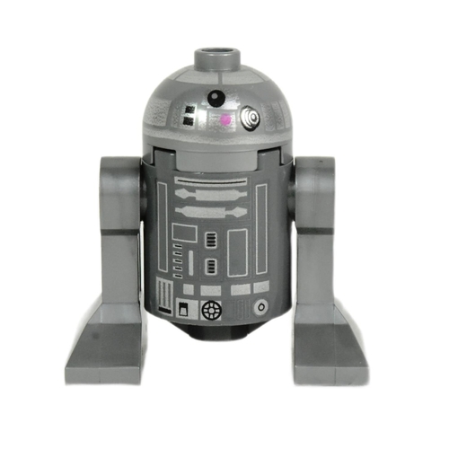 414 - Lego - an original Lego Star Wars minifigure; Astromech Droid R2-BHD dark bluish gray body.