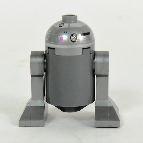 414 - Lego - an original Lego Star Wars minifigure; Astromech Droid R2-BHD dark bluish gray body.