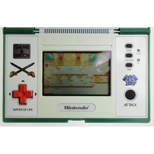 420 - Retro Gaming - a vintage 1980s (1989) Nintendo Game & Watch hand held video game console Zelda. The ... 