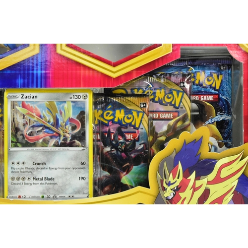 434 - Pokemon - an original Pokemon TCG True Steel Premium Collection booster set containing Zacian figure... 